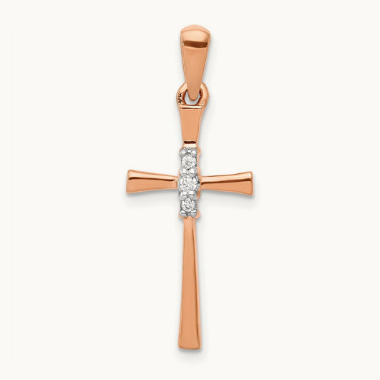 1/20ct. Diamond Cross Pendant — photo set