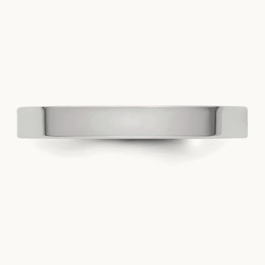 CLIQ Hinged Flat Wedding Band, 3mm, 14K White Gold
