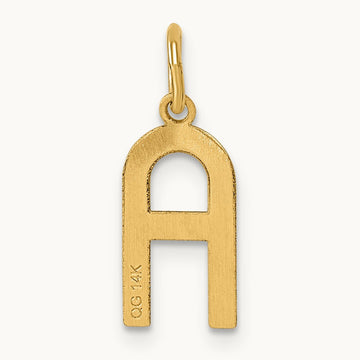 Initial Pendant, 14K Yellow Gold