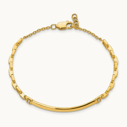 Diamond ID Bracelet, 14K