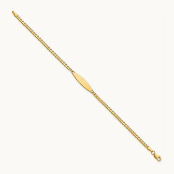 Curb Link ID Bracelet, 14K