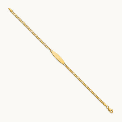 Curb Link ID Bracelet, 14K