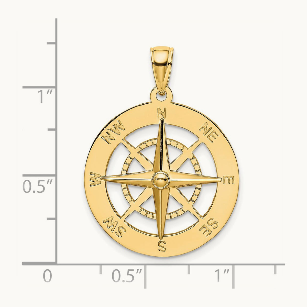 Nautical Compass Charm — 29mm