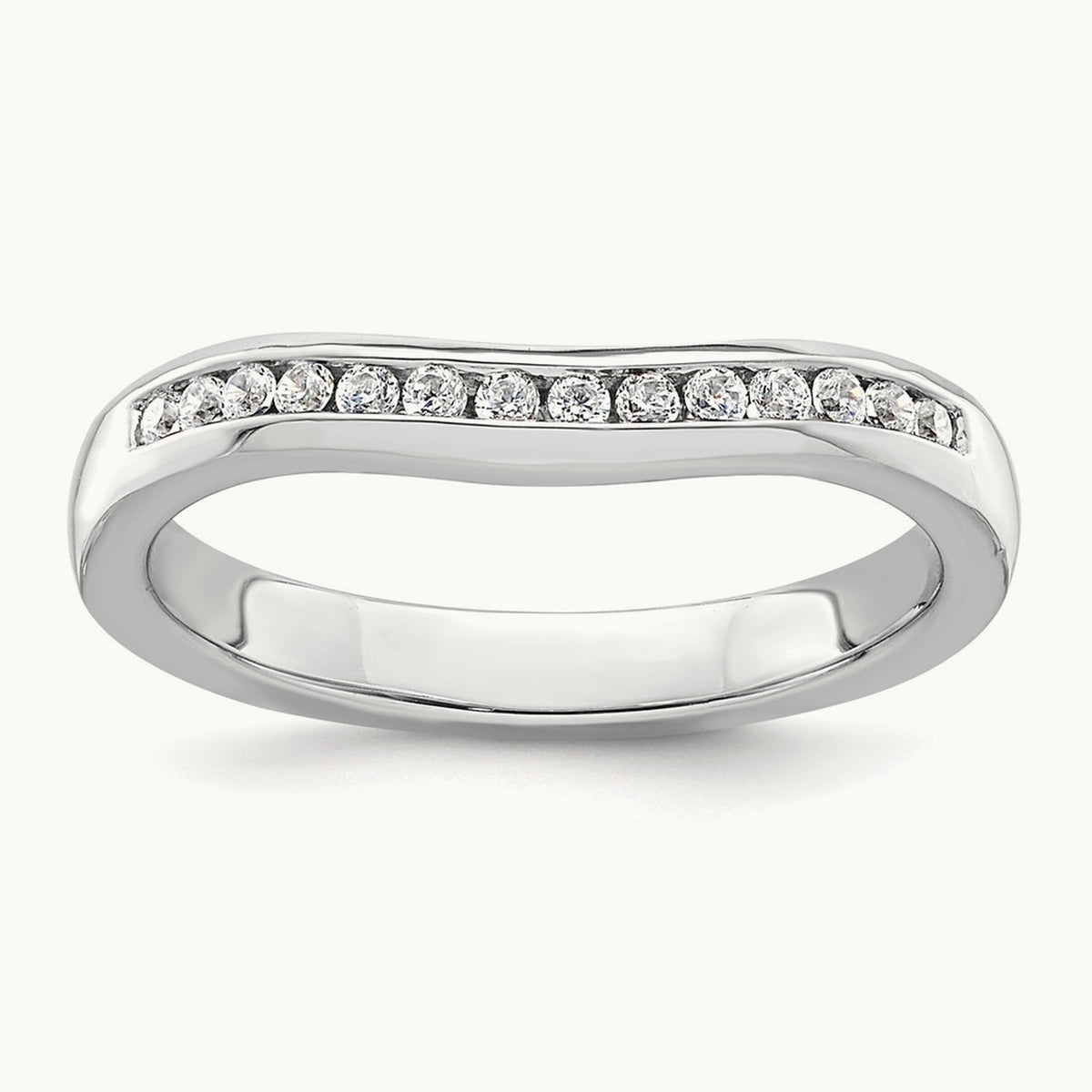 Diamond Wedding Band, 14K White Gold