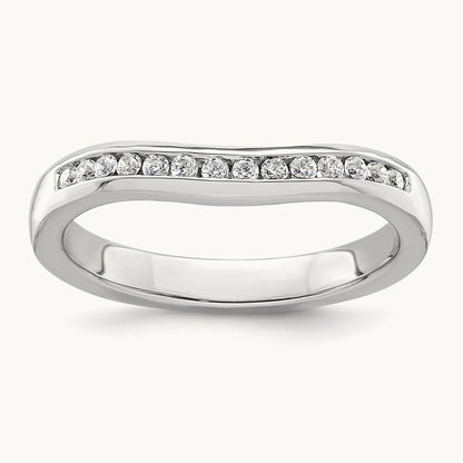 Diamond Wedding Band, 14K White Gold