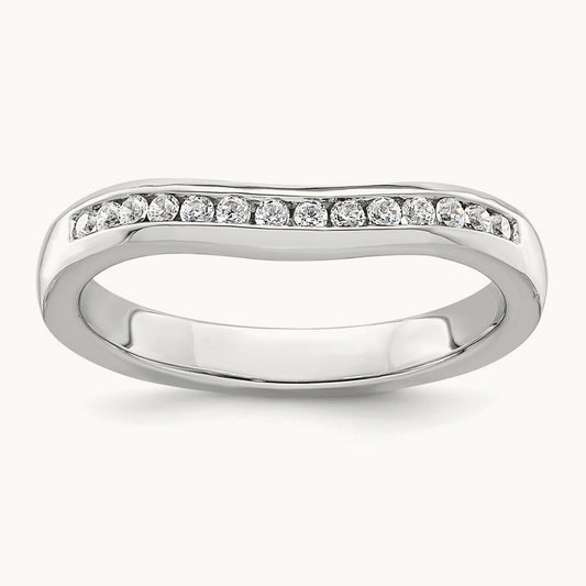 Diamond Wedding Band, 14K White Gold