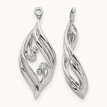 Twisted Earring Jackets, 0.05 ct tw Lab-Grown Diamond
