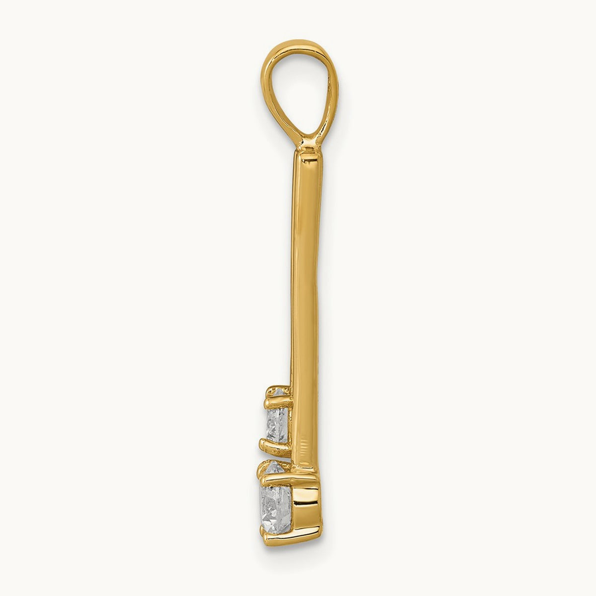 AA Diamond Two Stone Pendant, 14K