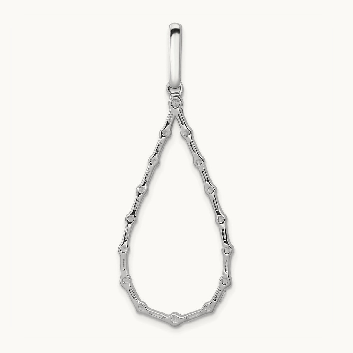 3/4ct. Diamond Teardrop Pendant, 14K White Gold