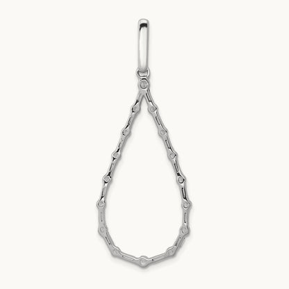 3/4ct. Diamond Teardrop Pendant, 14K White Gold