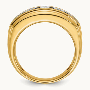 w/ RH IBGoodman Men's Polished & Grooved Diamond Ring — photo set
