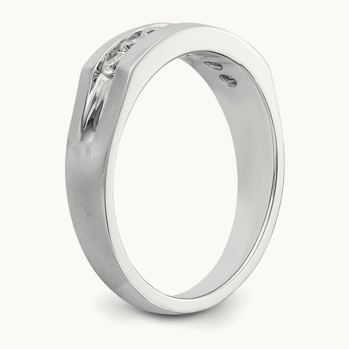 Diamond Men's Band, 14K White Gold