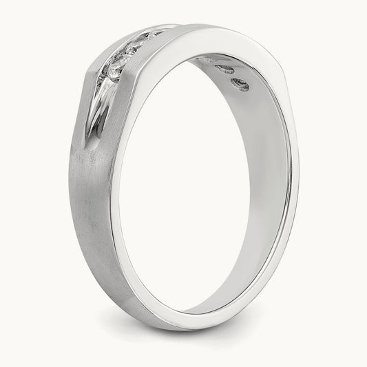 Diamond Men's Band, 14K White Gold
