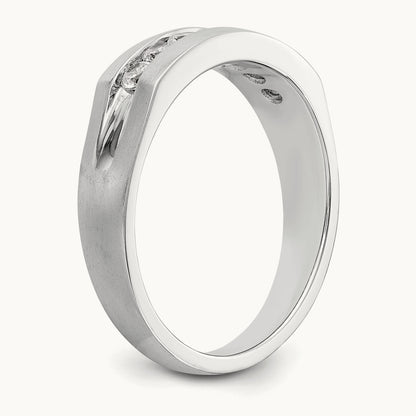 Diamond Men's Band, 14K White Gold