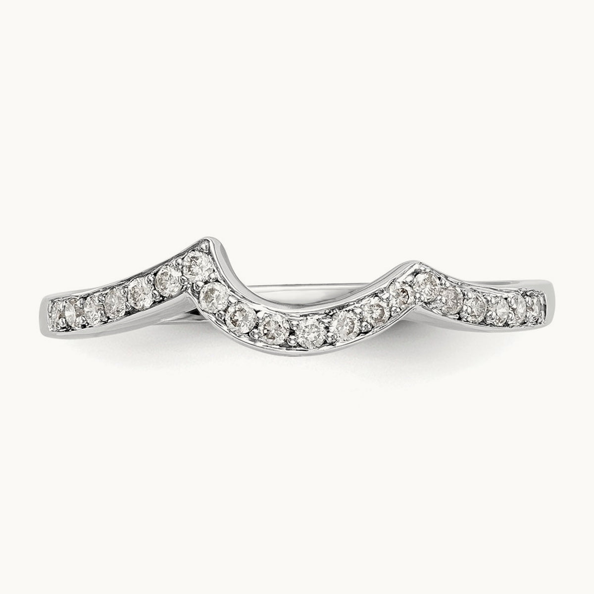 Diamond Wedding Band, 14K White Gold
