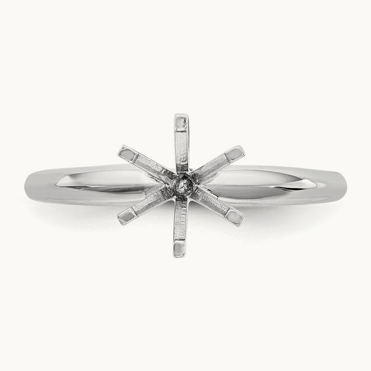 1.25ct. Light-Wt Knife Edge 6-Prong Ring Mounting, 14K White Gold