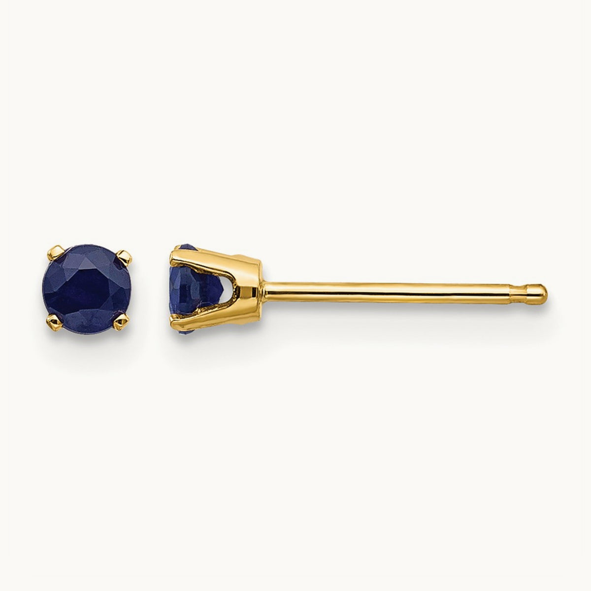 September/Sapphire Post Earrings — 3mm