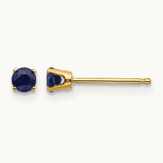 September/Sapphire Post Earrings — 3mm