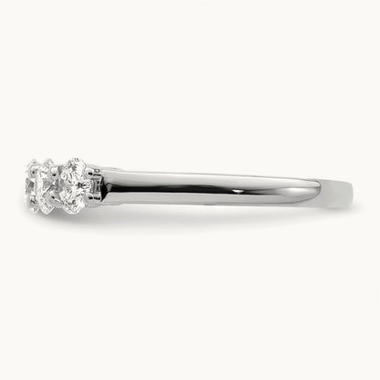 5-Stone Diamond Band, 14K White Gold