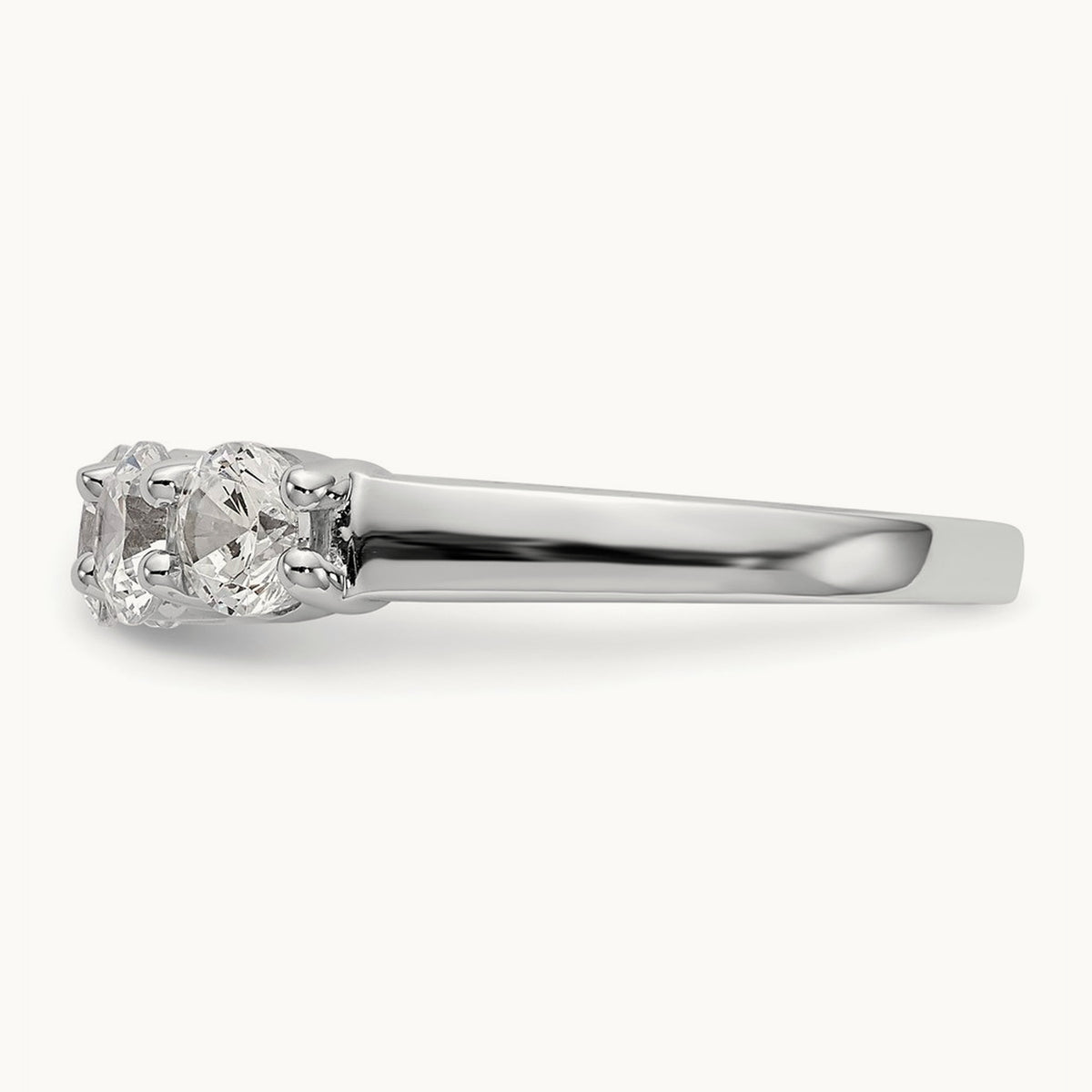 5-Stone Diamond Band, 14K White Gold