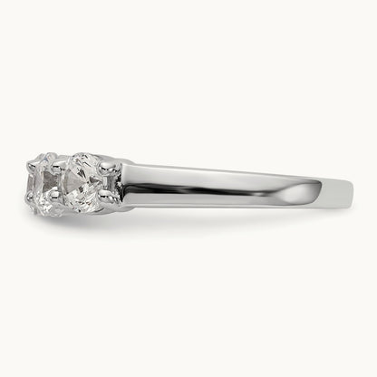 5-Stone Diamond Band, 14K White Gold
