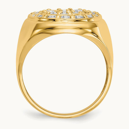 AA Diamond men's ring, 14K