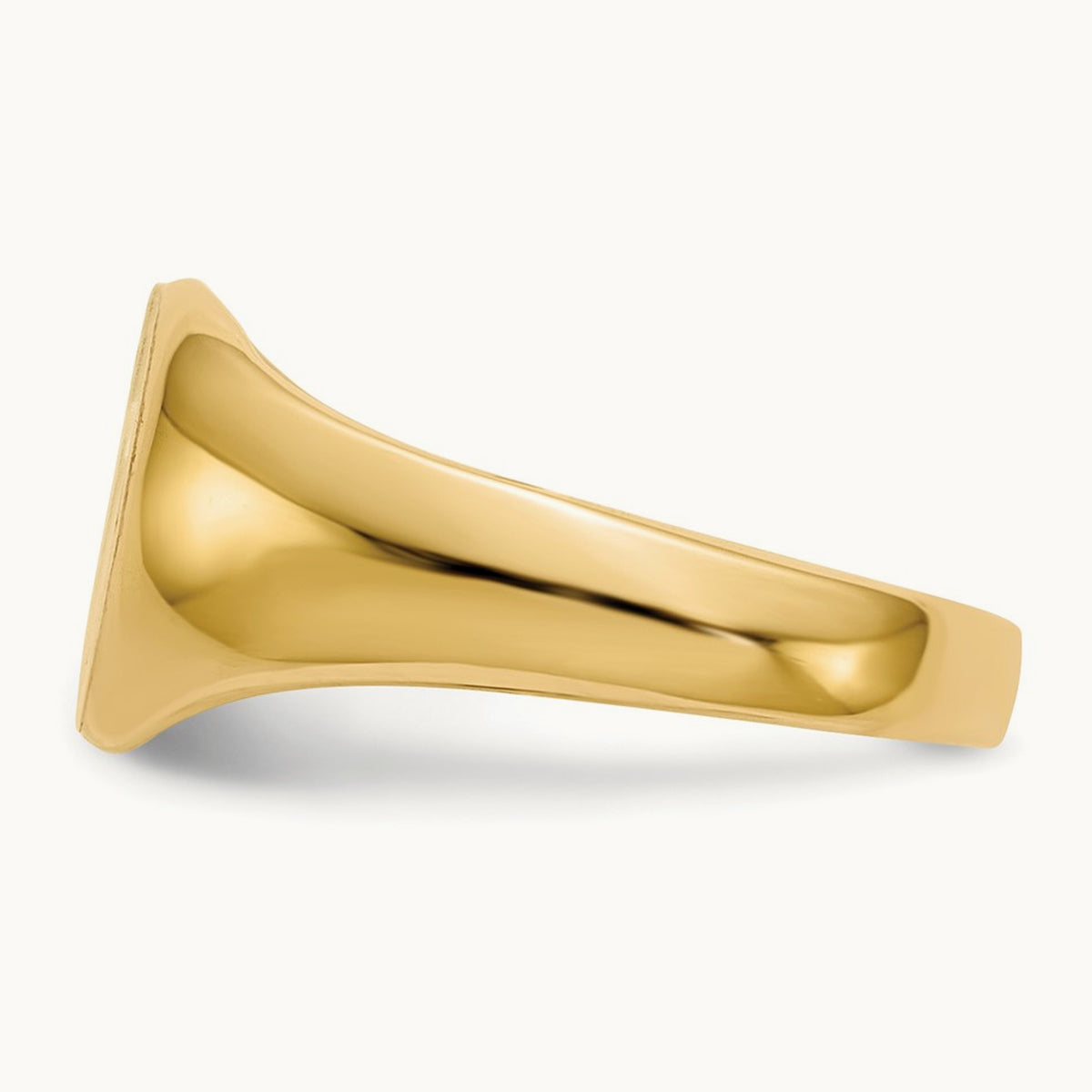 Closed Back Child's Signet Ring — 14K Yellow Gold, 8.5x8.5mm, 3