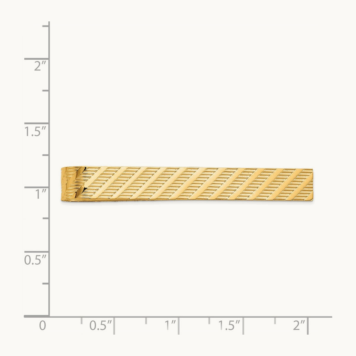 Textured Tie Bar, 14K