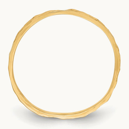 Diamond-cut Zig-Zag Design Band Childs Ring, 14K