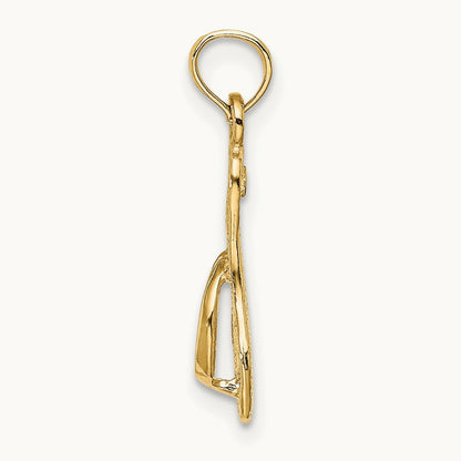 Single Polished Strap Flip-Flop Charm — 20.1mm