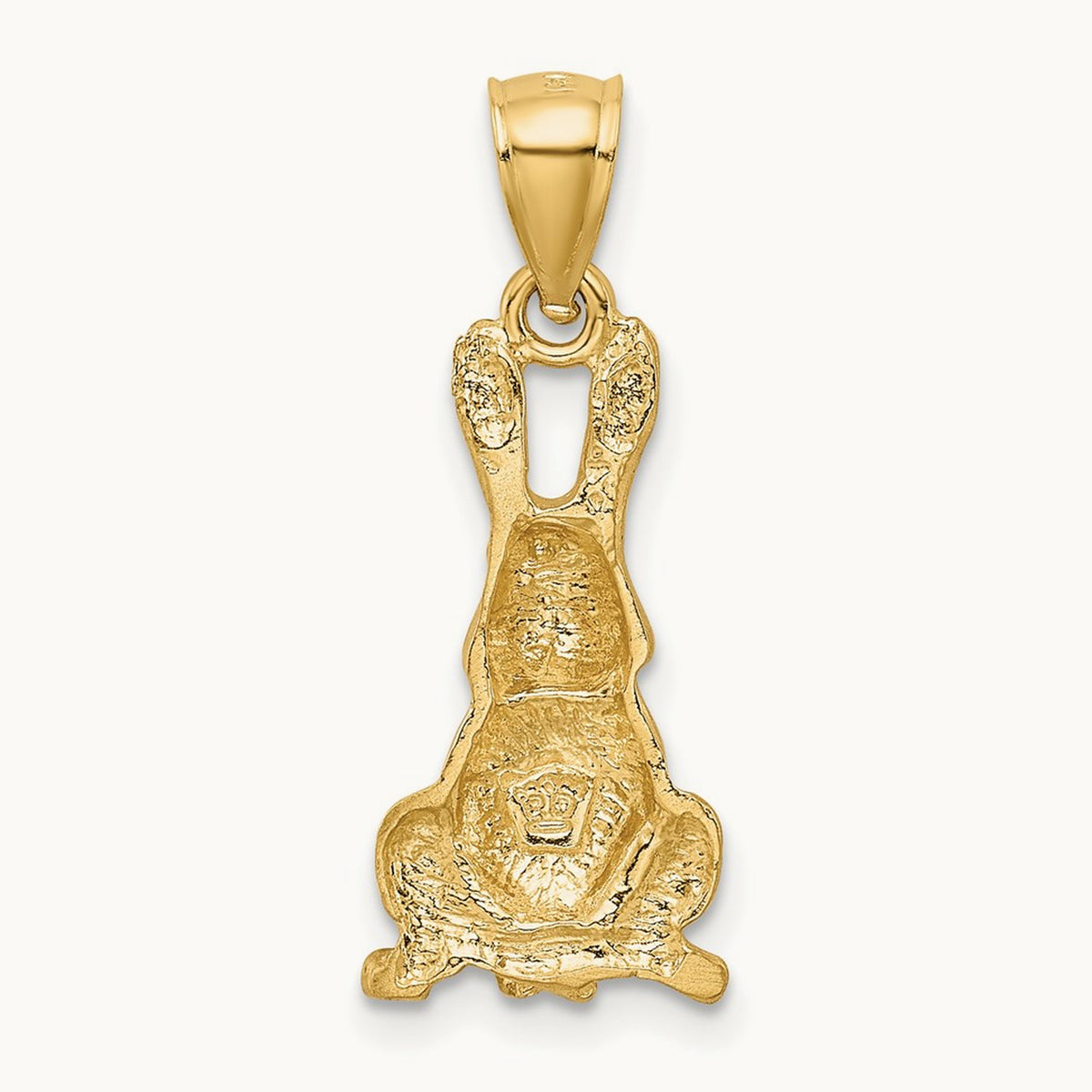 Diamond-cut Rabbit Pendant, 14K