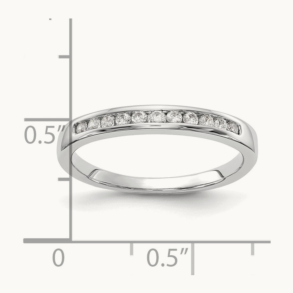 Channel Set Band, 0.10-1.00 ct tw Lab-Grown Diamond — 1/5 ct, 14K White Gold
