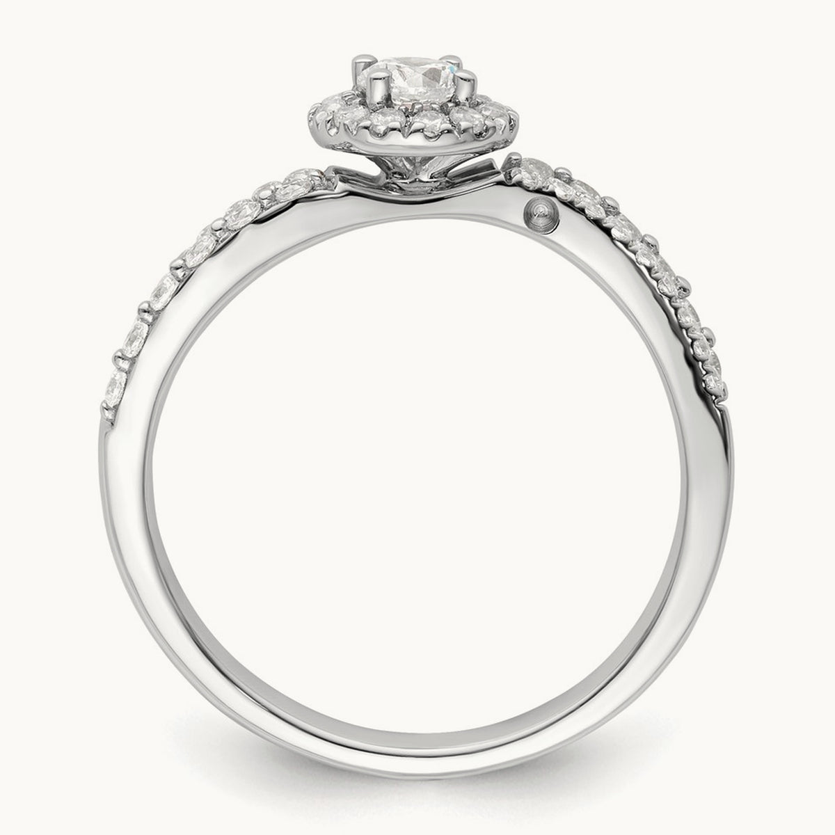 Halo Engagement Ring, 0.50 ct tw Lab-Grown Diamond