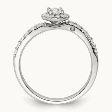 Halo Engagement Ring, 0.50 ct tw Lab-Grown Diamond
