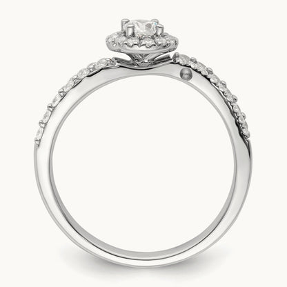 Halo Engagement Ring, 0.50 ct tw Lab-Grown Diamond