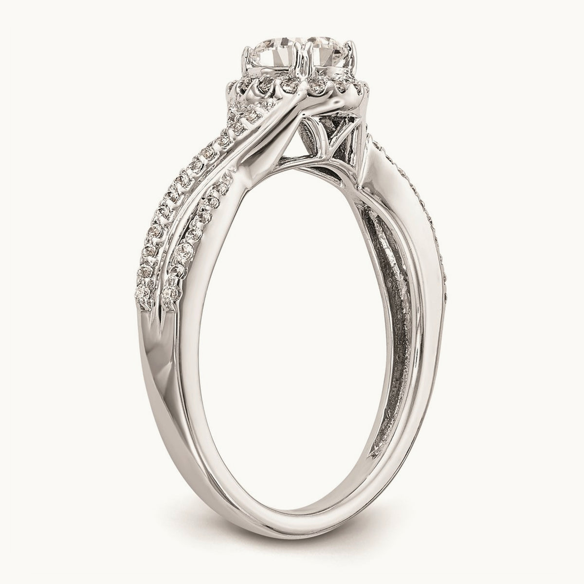 Round Halo Engagement Ring Mounting