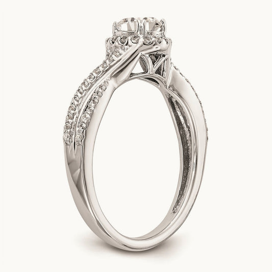 Round Halo Engagement Ring Mounting