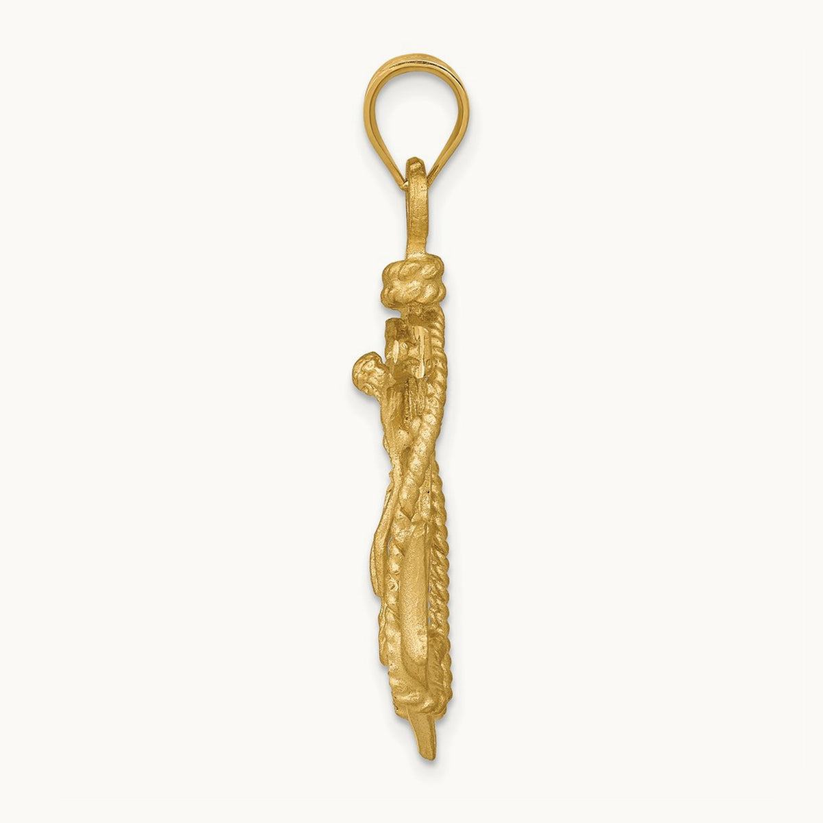 Mariners Crucifix Pendant — 14K Yellow Gold, 40mm