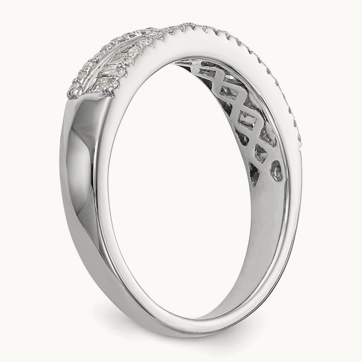 Diamond Wedding Band, 14K White Gold