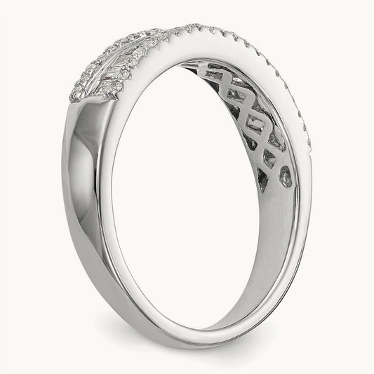 Diamond Wedding Band, 14K White Gold