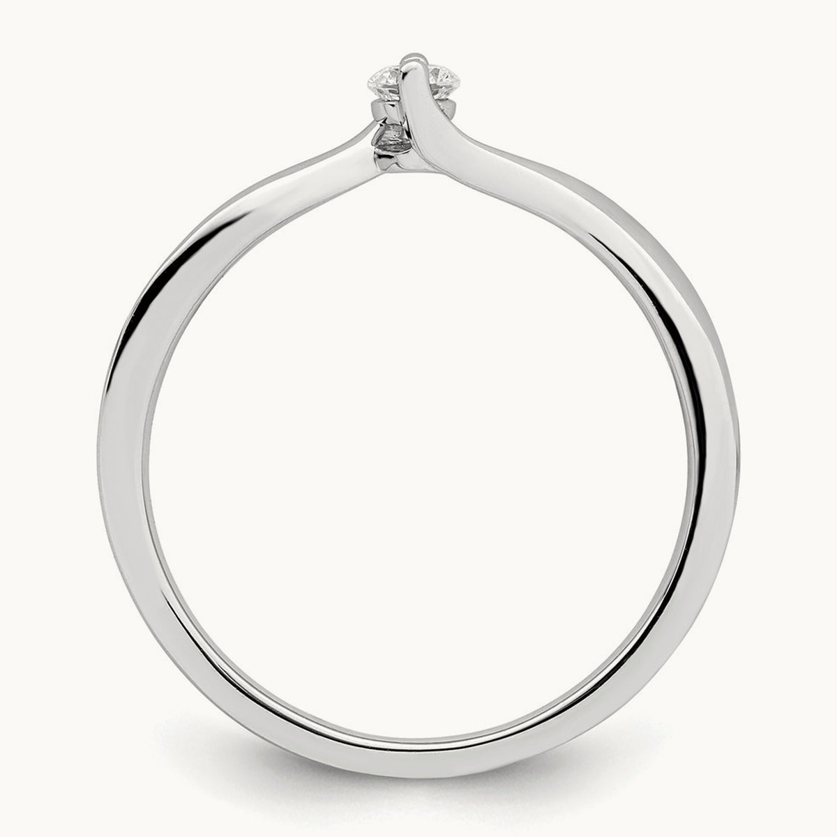 First Promise Polish Complete Round Diamond Promise/Engageme, 14K White Gold