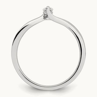 First Promise Polish Complete Round Diamond Promise/Engageme, 14K White Gold