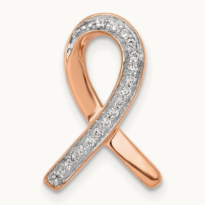 Diamond Awareness Chain Slide, 14K Rose Gold