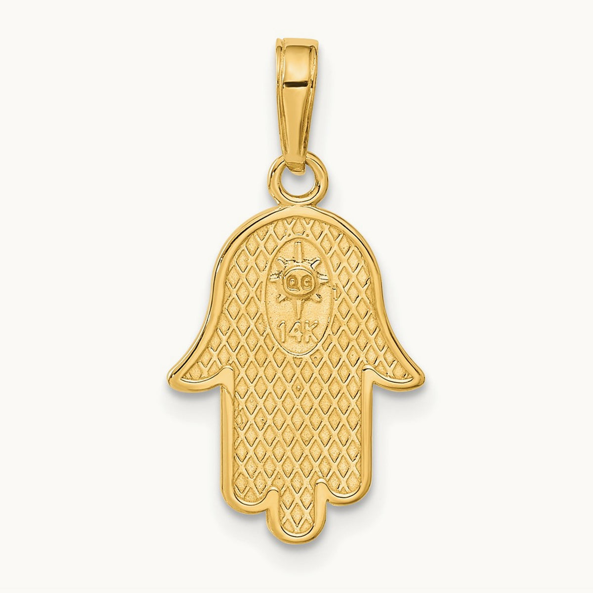 Jewish Hand of God w/Star of David Pendant, 14K