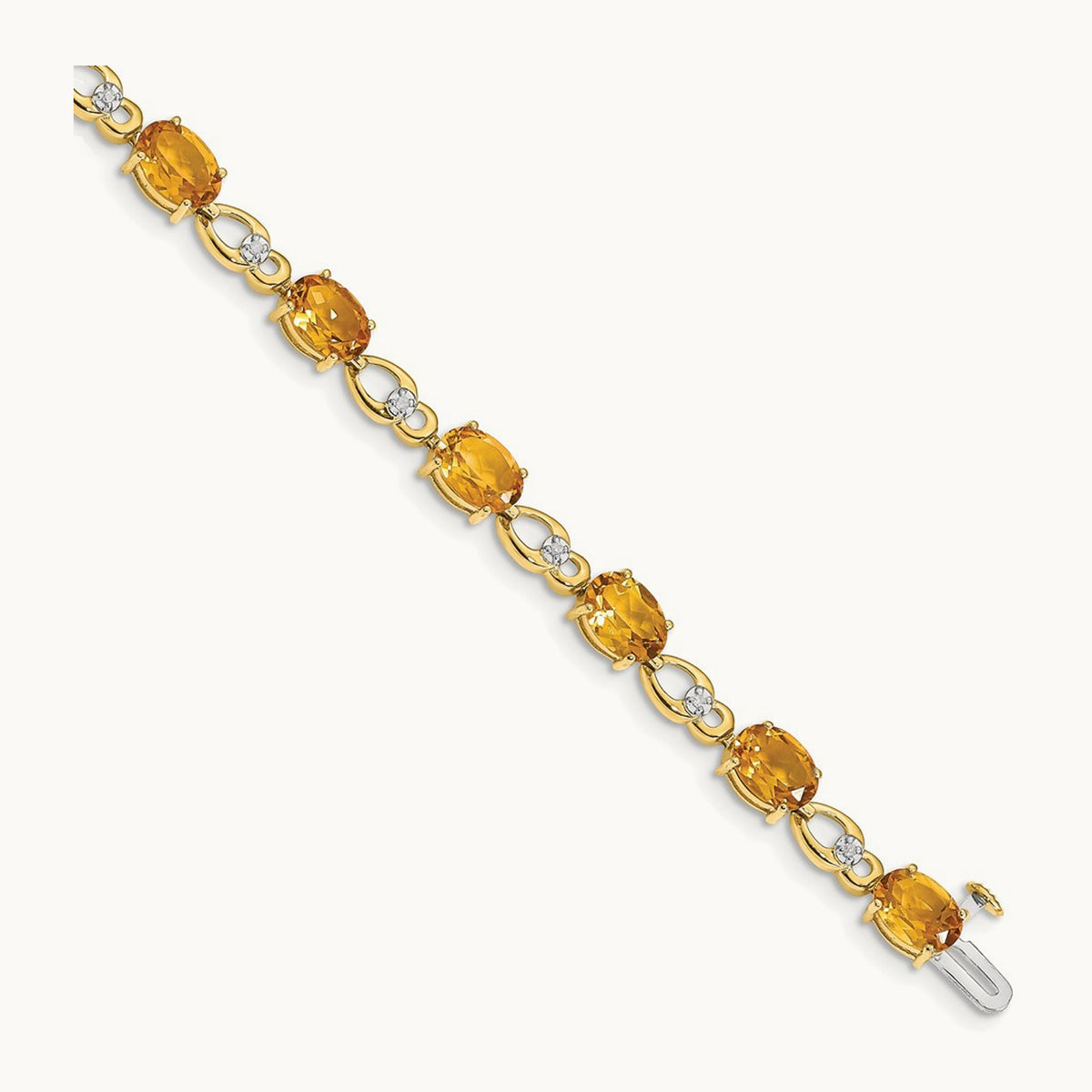 Citrine and Diamond Bracelet, 14K