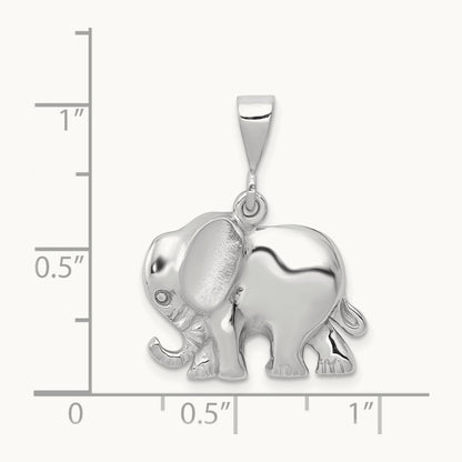 Elephant Charm, 14K White Gold