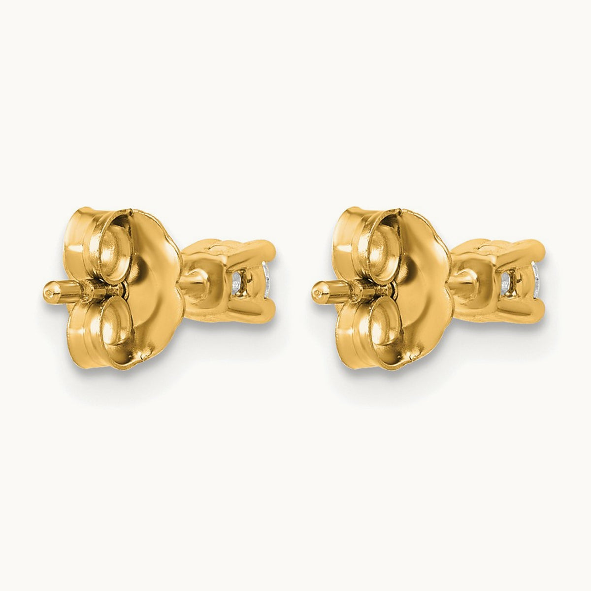 Round Heavyweight Stud Earrings, 0.10-7.00 ct tw Lab-Grown Diamond — 1/6 ct, 14K Yellow Gold