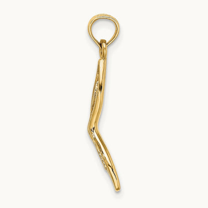 3-D Beveled Masquerade Mask Charm, 14K