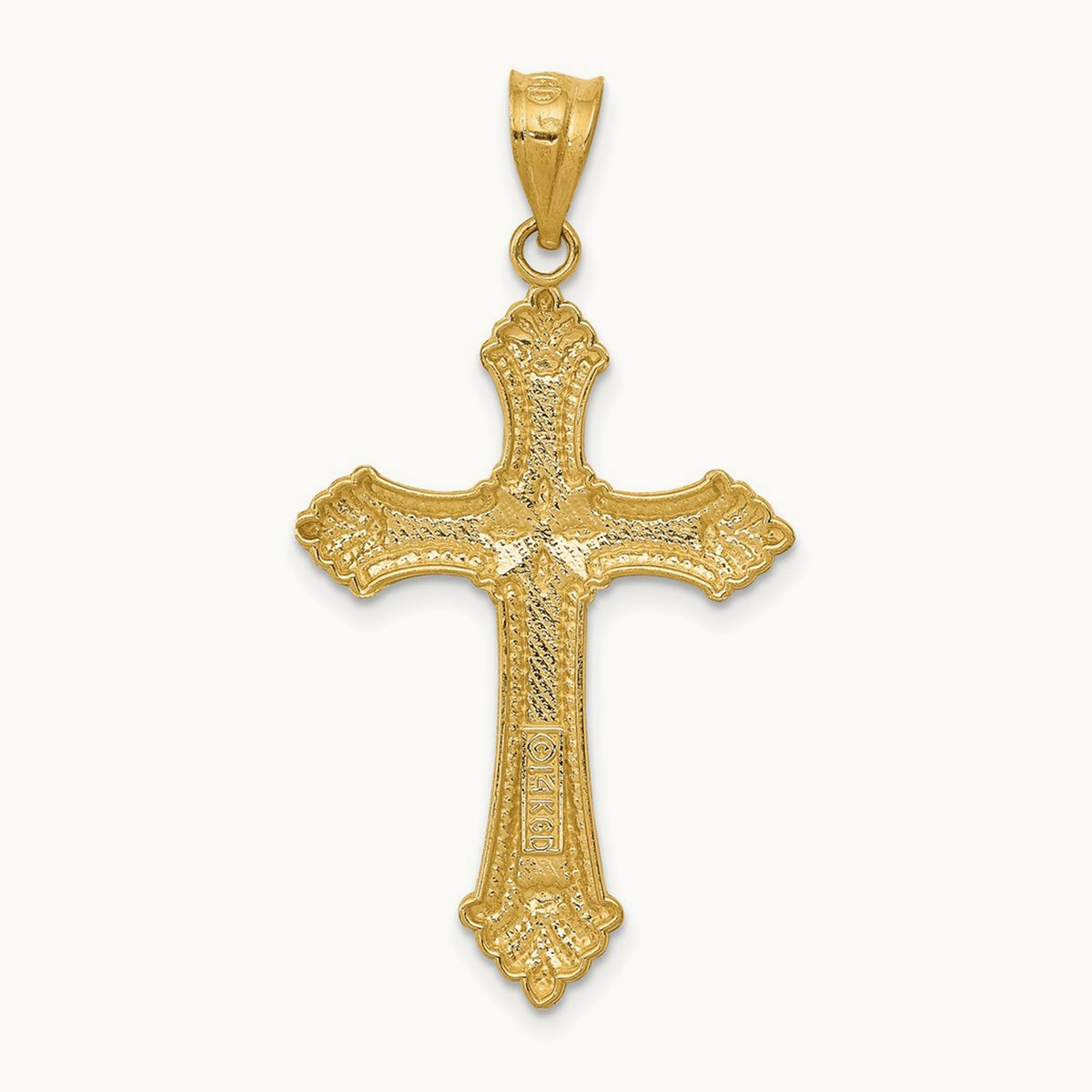 Polished Cross Pendant, 14K
