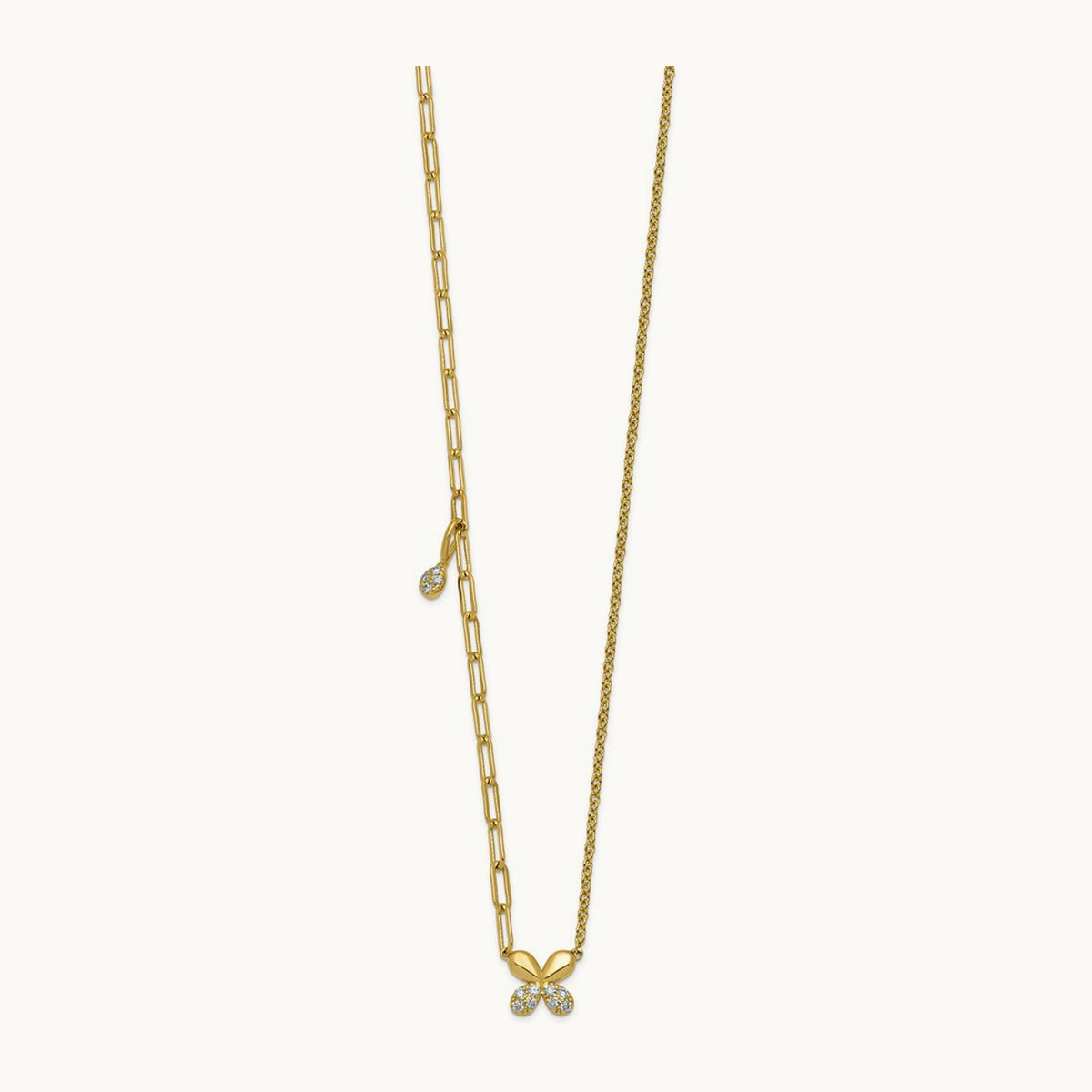 Butterfly Necklace, 0.10 ct tw Lab-Grown Diamond